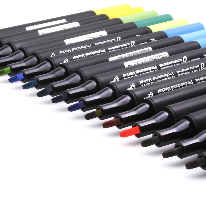 Новейший художественный маркер 40/80 цветов Маркер Набор спиртовой масляной