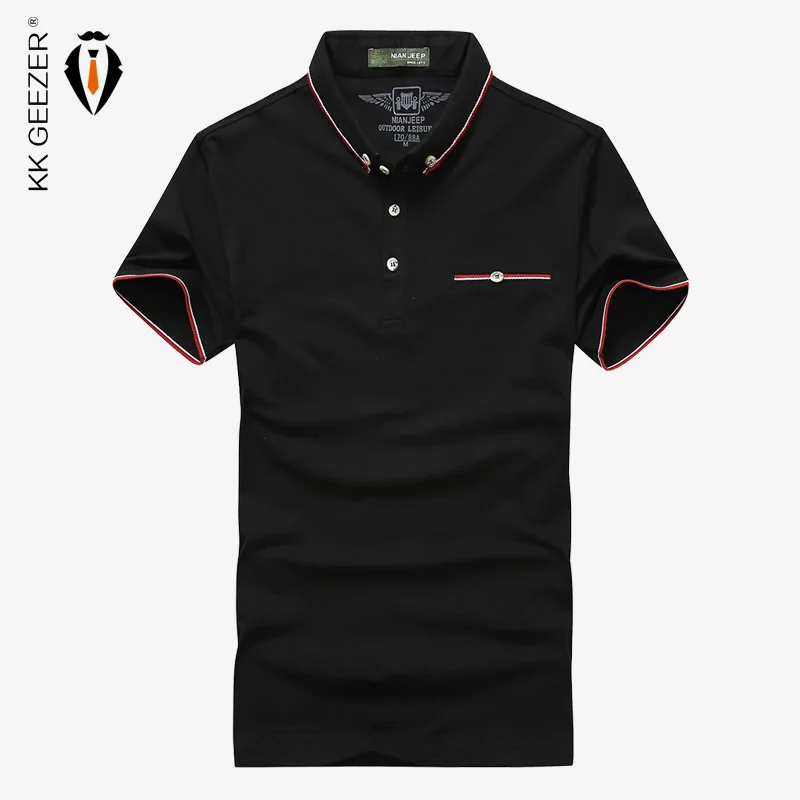 Мужская рубашка поло Классическая известный бренд однотонная весна 2020 хлопковая