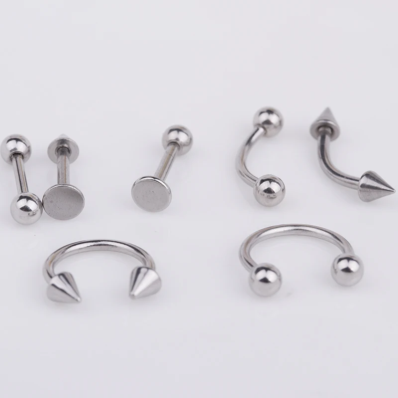 Sellsets 8 шт./лот радужные золотые черные синие анодированные Кольца для бровей из