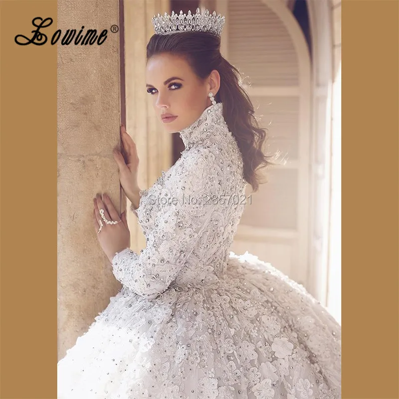 Роскошное Свадебное платье с кристаллами свадебные платья Ближнего Востока