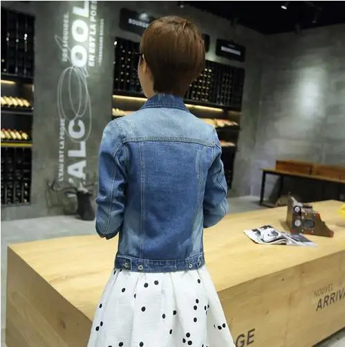 Women Autumn Summer Denim Short Jacket Vintage Streetwear Coat 2020 Female Jeans Blue Long Sleeve Pockets Jackets Outwear | Женская