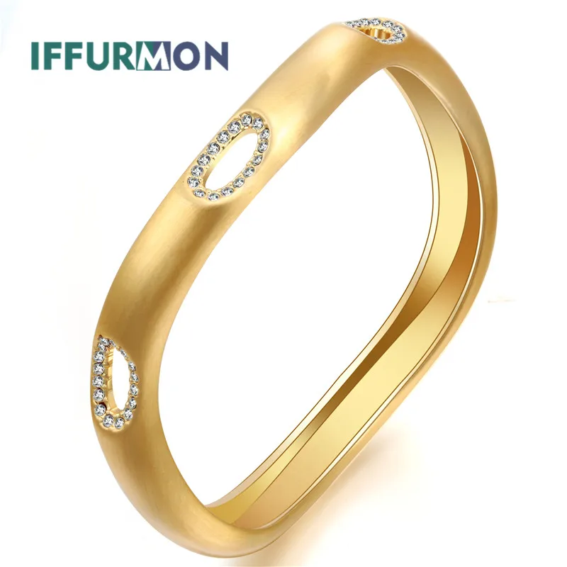 Iffurmon Новая мода Браслеты для Для женщин золото Цвет Имитация Кристалл с