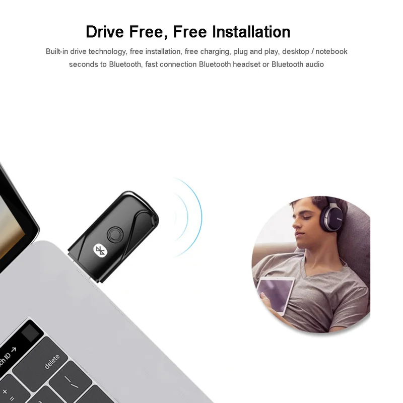 USB беспроводной Bluetooth V4.2 адаптер передатчика музыкальный стерео передачи для