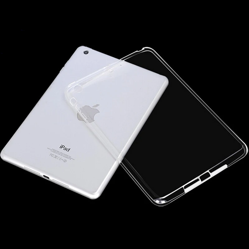 Мягкие TPU Планшеты чехол для iPad воздуха 1 2 Силиконовый Прозрачный Mini 3 Pro9.7