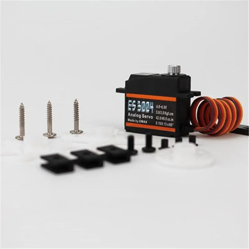 EMAX ES3004 17g/3 5 кг/ .13 сек аналоговый металлический сервопривод для F3A 3D модели