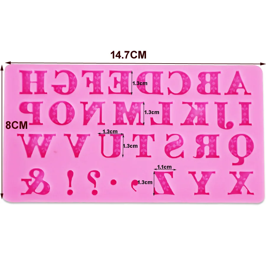 10PCS/SET M350 English Letters Silicone Mold Cake Border Fondant Decorating Tools Candy Chocolate Gumpaste Moulds | Дом и сад