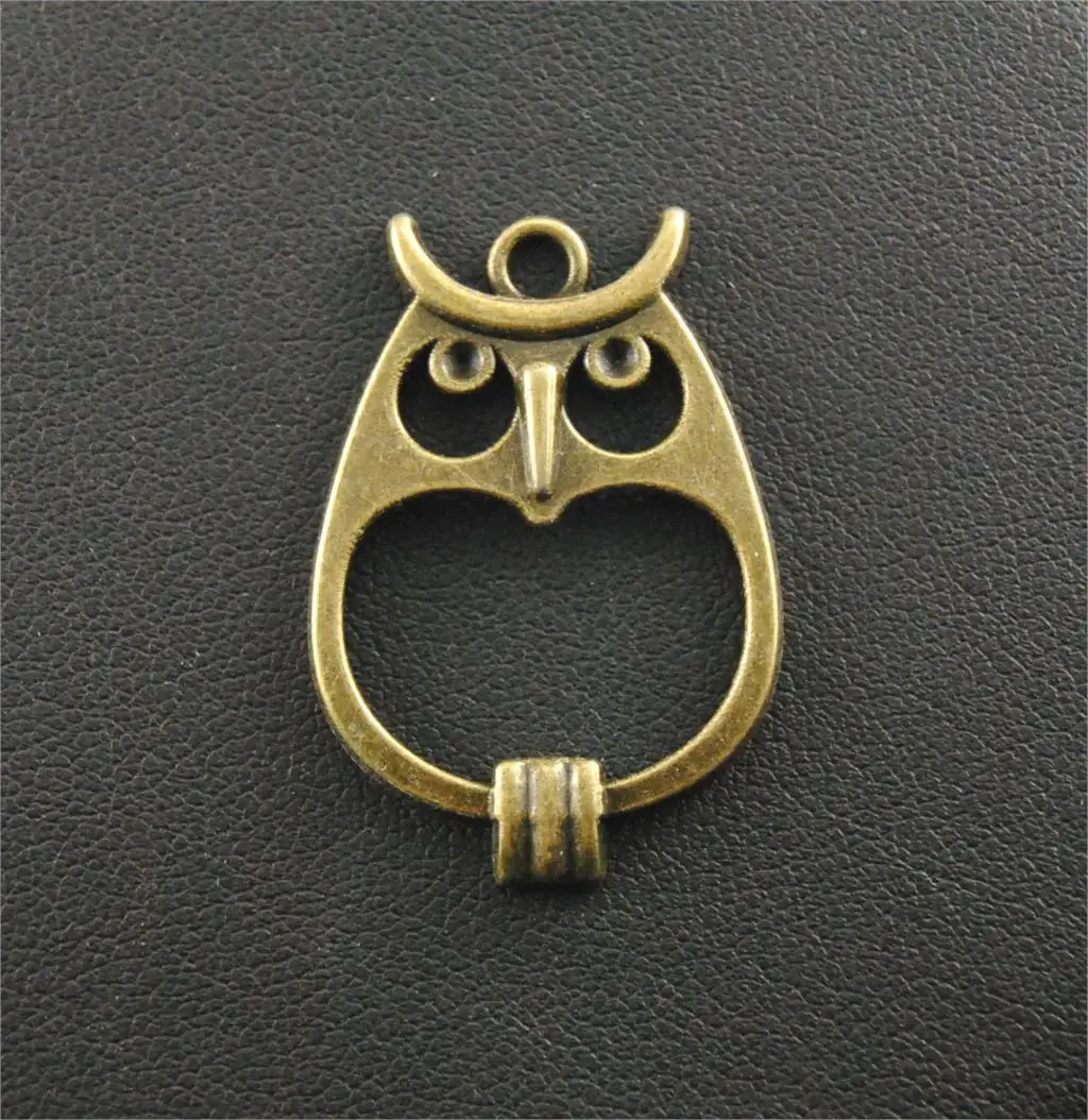10 шт. 2 цвета сплав филигранная полая подвеска в форме совы Подвески для