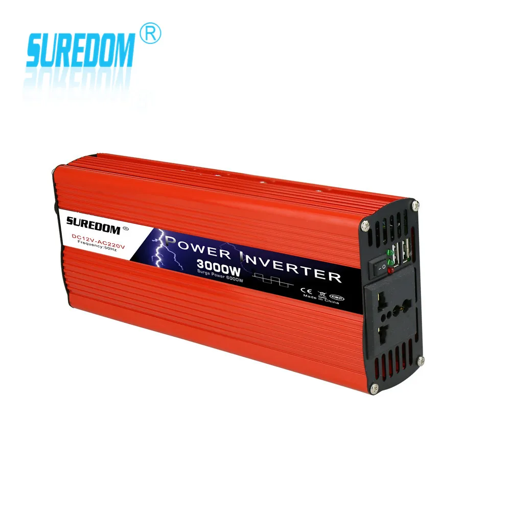 3000 W 12vdc к 220vdc автомобильный преобразователь питания с двойным usb-портом преобразователь солнечной энергии
