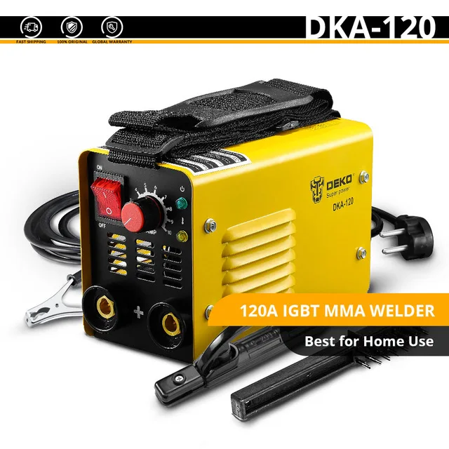 DEKO DKA серии инвертор постоянного тока дуговой сварки под флюсом 220V сварочный аппарат MMA 120/160/200/250 ампер дома начинающих легкий - Цвет: DKA-120