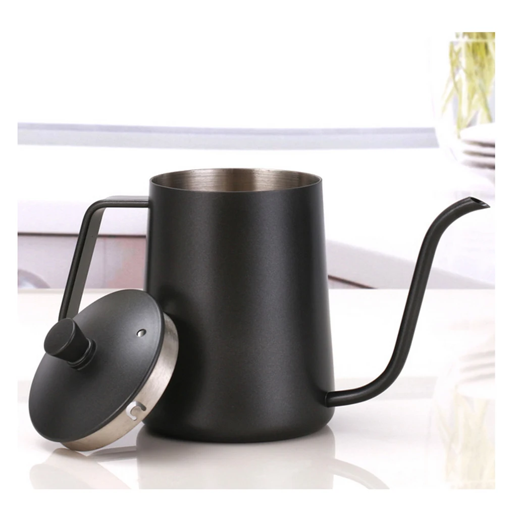 Кофейный чайник из нержавеющей стали Moka для капельного чая чайная посуда 600 мл BLK
