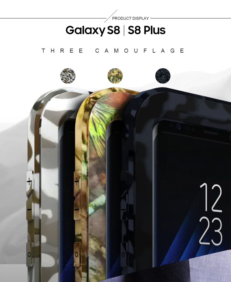 Чехол для Samsung Galaxy S8 LOVE MEI ударопрочный водонепроницаемый металлический защитный
