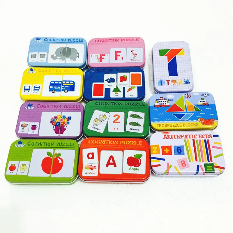3D пазлы развивающие игрушки для детей набор железных коробок с транспортными