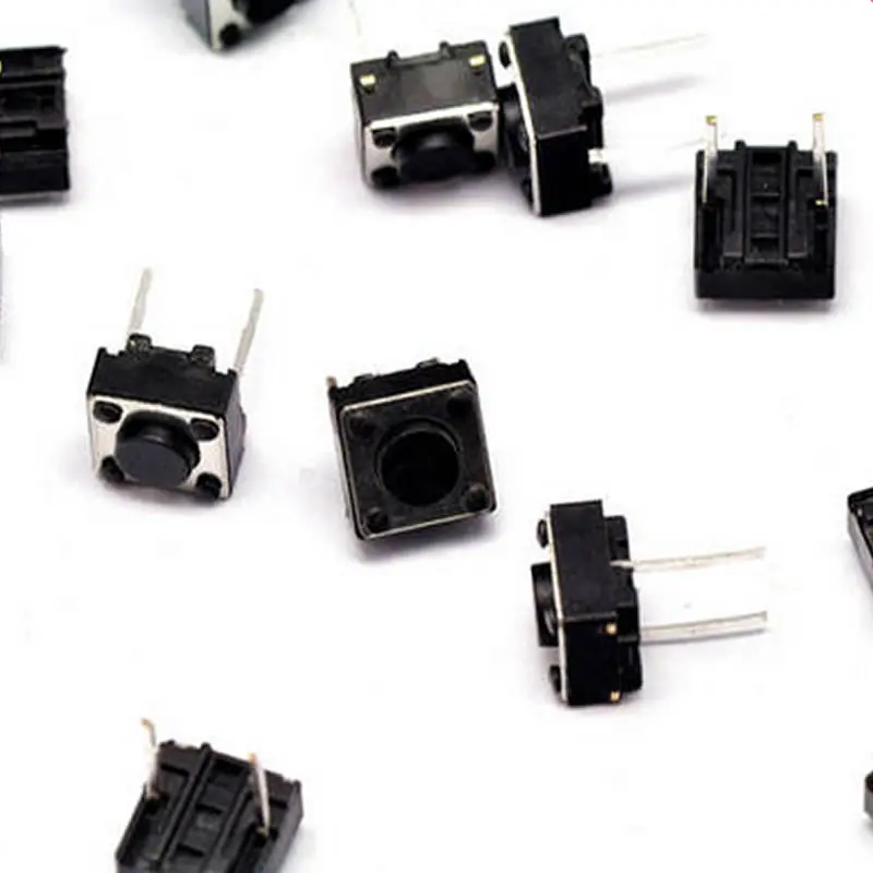 40 шт./лот тактильный такт кнопочный переключатель с отверстием 6x6x4 3 мм мгновенный
