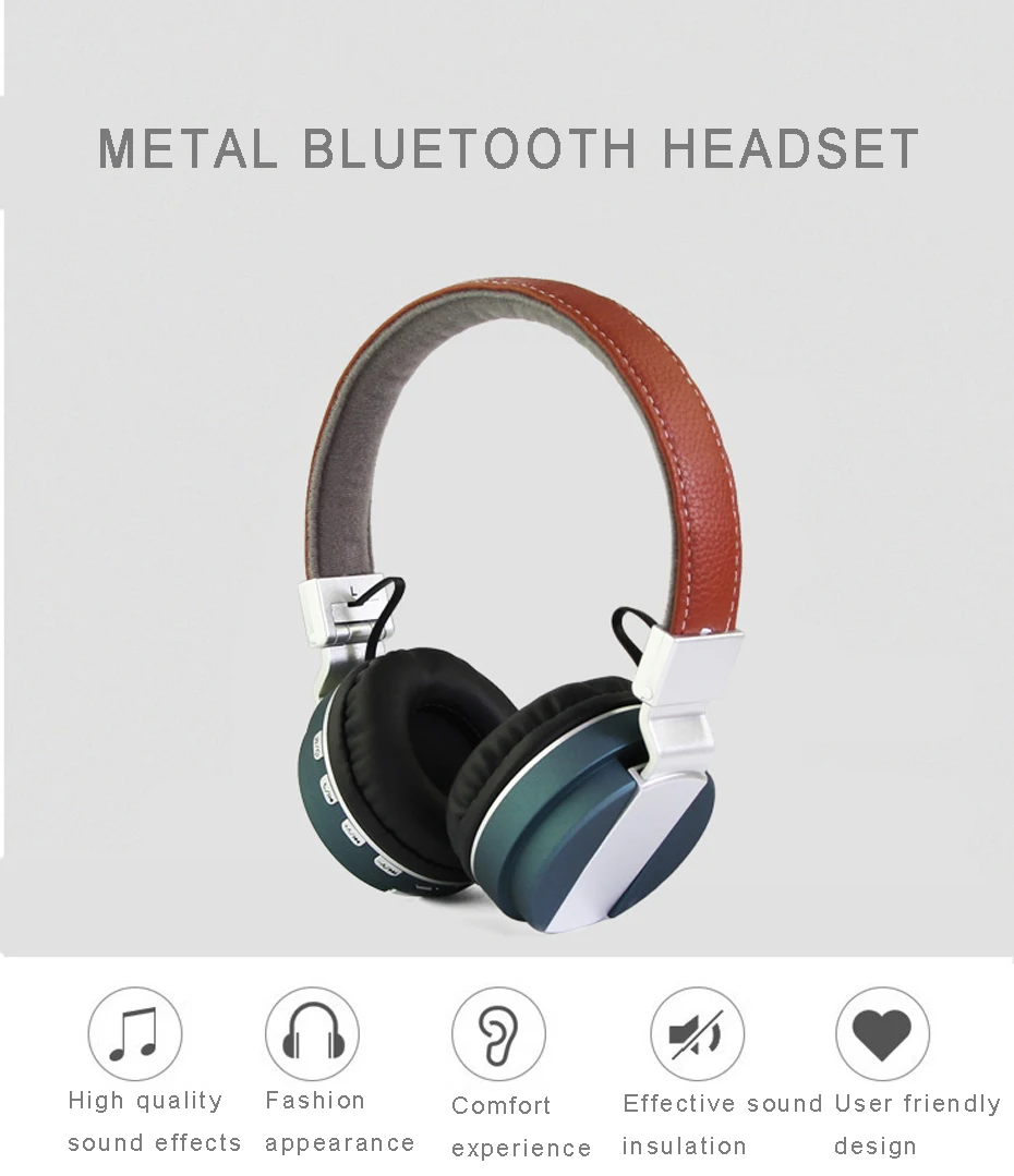 GONKE складные беспроводные Bluetooth стерео наушники гарнитура Поддержка TF карты для