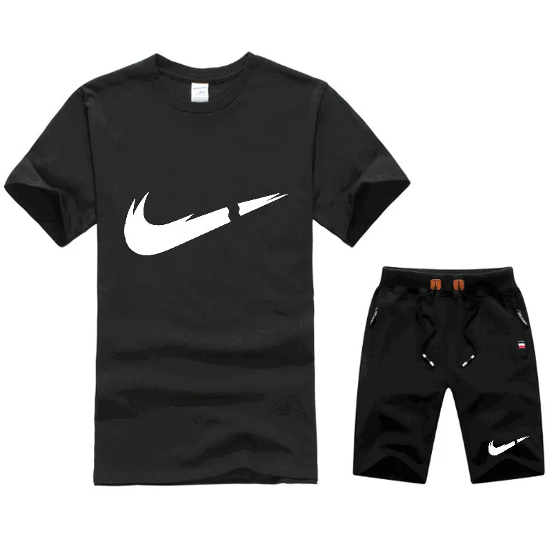 Хит продаж летний мужской комплект футболка + шорты повседневный из двух