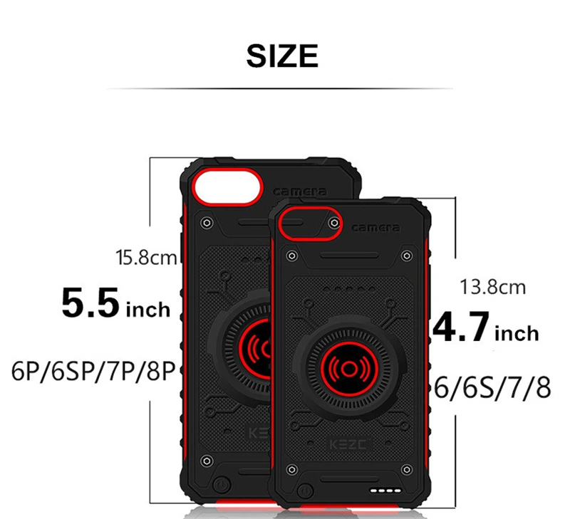 Беспроводное зарядное устройство для телефона, внешний аккумулятор для iPhone 8, 7, 6 S, 6 Plus, внешний аккумулятор, чехол для iPhone X/Xs, портативный чехол для аккумулятора для iPhone 8, 7