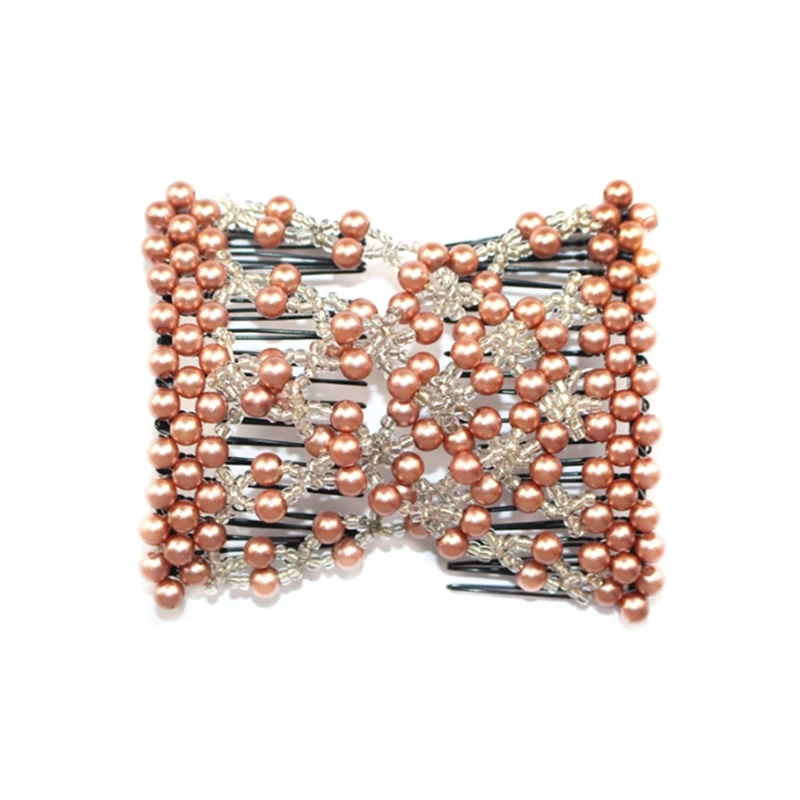 Волшебная расческа для волос двойные растягивающиеся Изящные Жемчужные женские