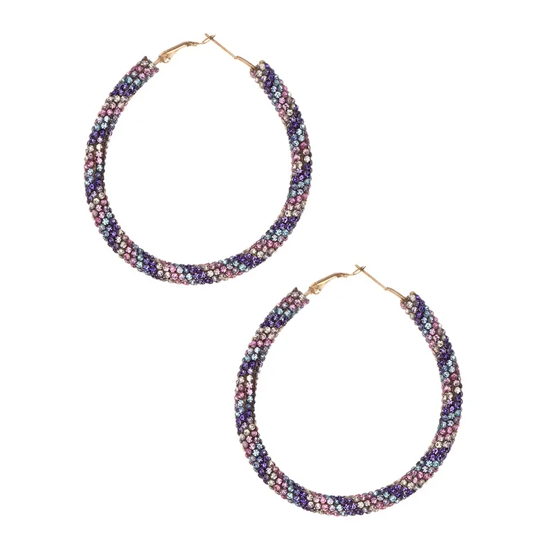 Женские сверкающие серьги кольца круглые с желтыми кристаллами подарочные