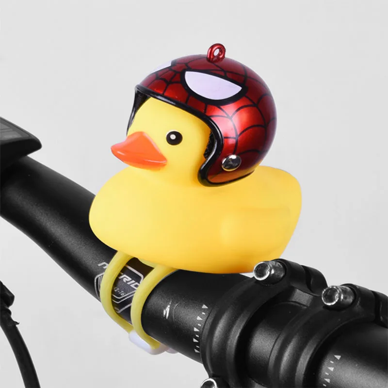 Duck with helmet Животное, велосипедный звонок, Детский велосипедный звонок, маленький хомяк, утка, колокольчик, головной светильник, Колокольчик для горного велосипеда, руль, мультяшное кольцо, колокольчик - Цвет: Duck with helmet