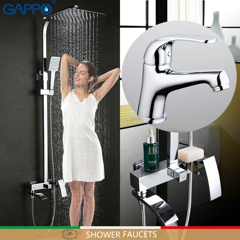 GAPPO смеситель для ванной комнаты раковины Душевая система сантехника|Смесители