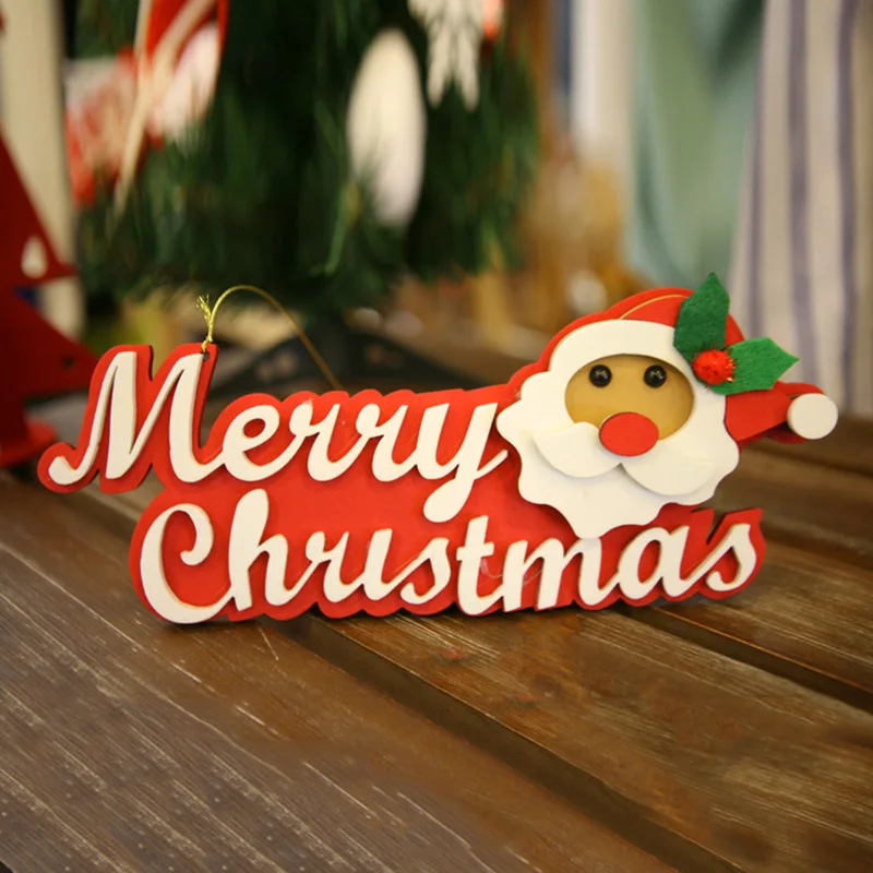 Новинка 2015 подарок 26*12 см буквы Санта-Клауса деревянные игрушки счастливая