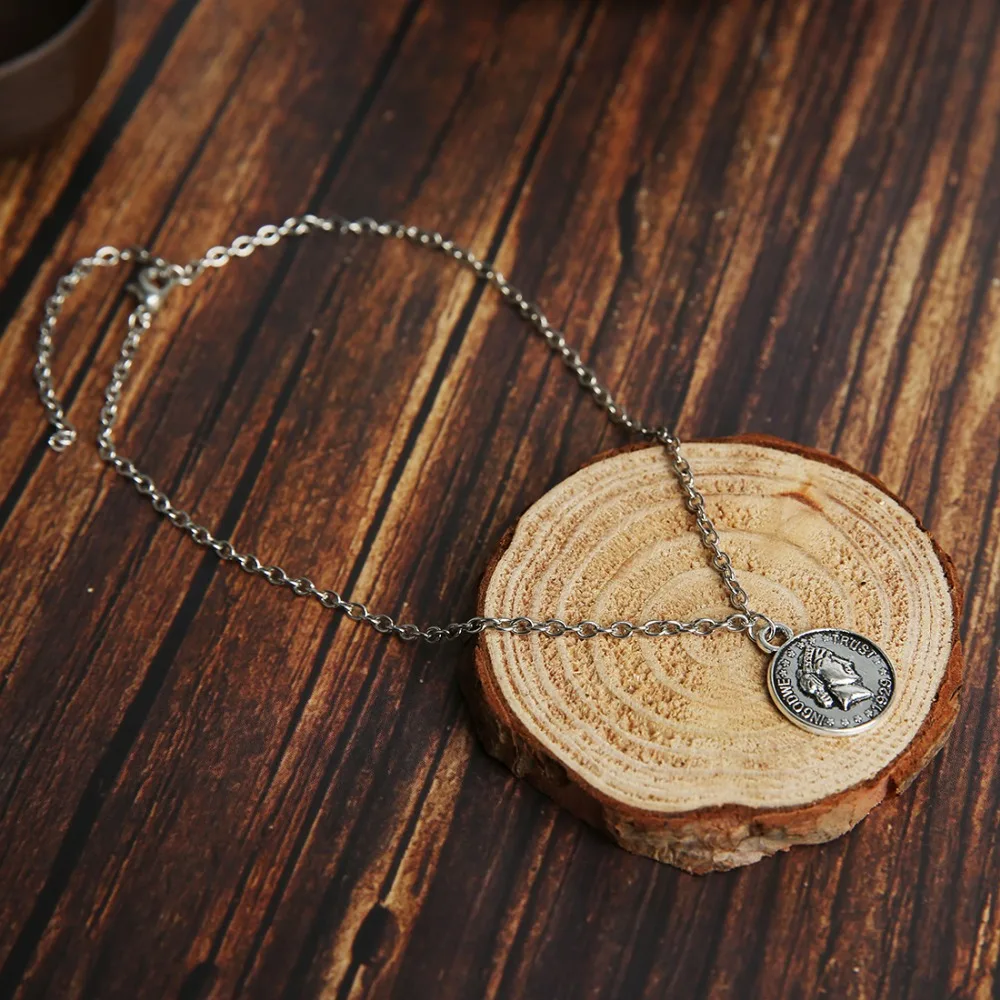 Женская серебряная цепочка с подвеской LINSOIR элегантный браслет застежкой лето 2019