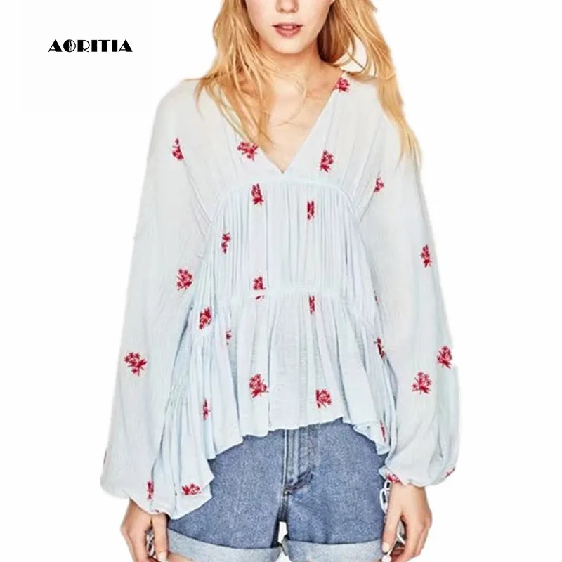 Женская Осенняя футболка с длинным рукавом и глубоким вырезом 2019 | одежда