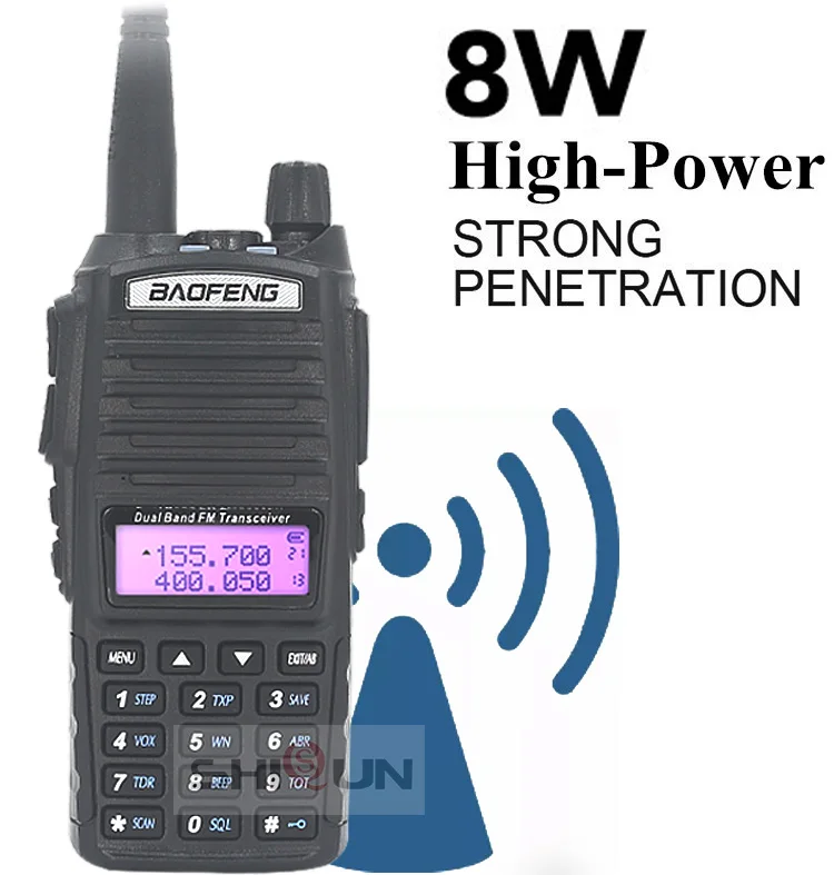 BaoFeng портативная рация UV-82 обновленная 8 Вт Baofeng UV 82 двойная PTT гарнитура микрофон рация 10 км Baofeng 8 Вт Радио baofeng uv 9r 5R