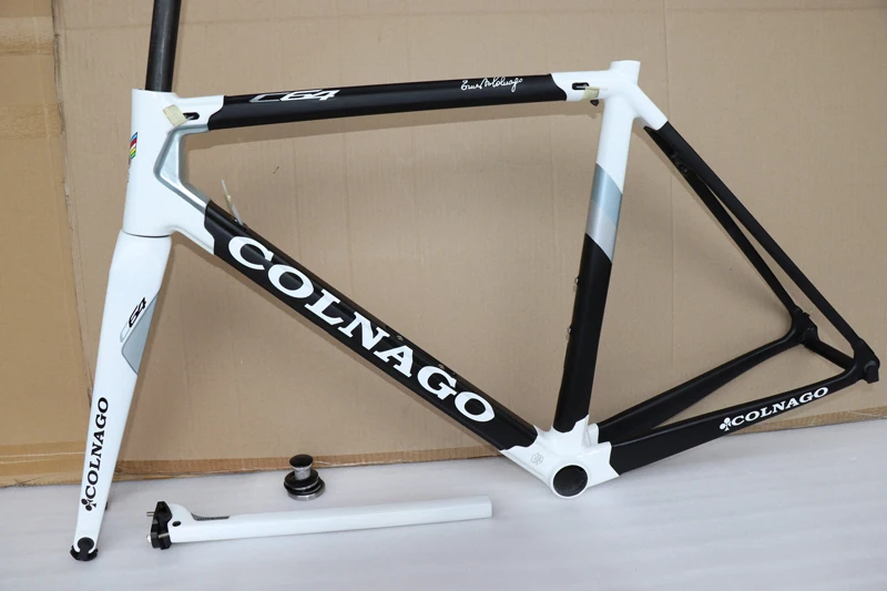 Новейшая рама Colnago C64 карбоновая рама для шоссейного велосипеда Рама для гоночного велосипеда белый черный цвет