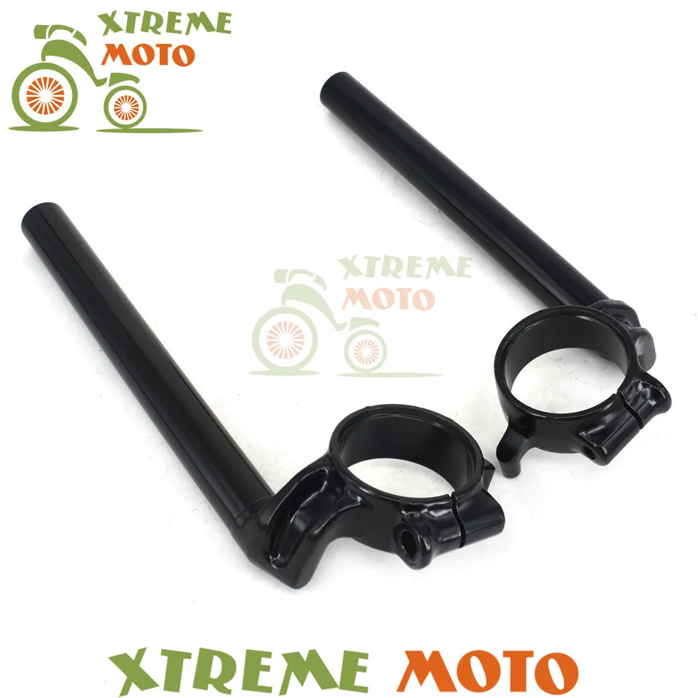Черная алюминиевая трубка вилки регулируемые Рули ручная клипса зажим для Honda