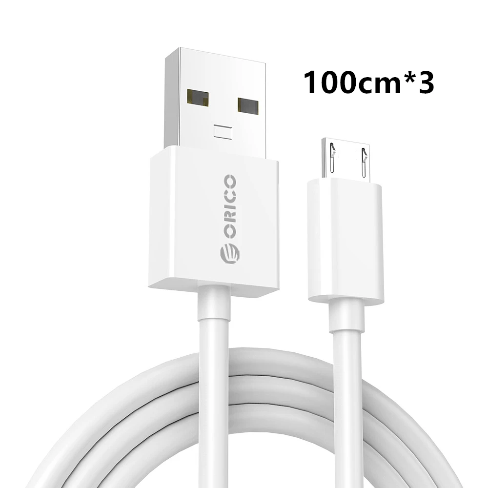 ORICO Micro USB кабель для быстрой зарядки и синхронизации данных 3 а максимальный ток для мобильных телефонов Android samsung Galaxy S6 S4 S3 LG htc sony - Цвет: ADC-S2-WH