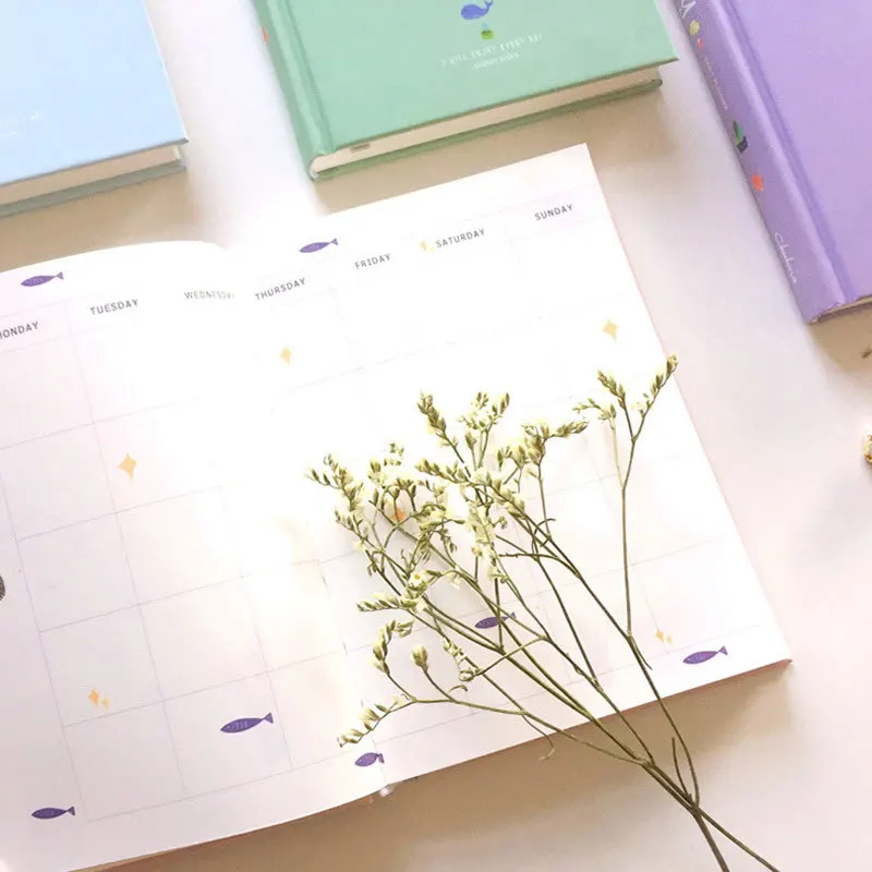 Милые карамельный цвет 365 дней еженедельник погода изменить тетрадь Организатор