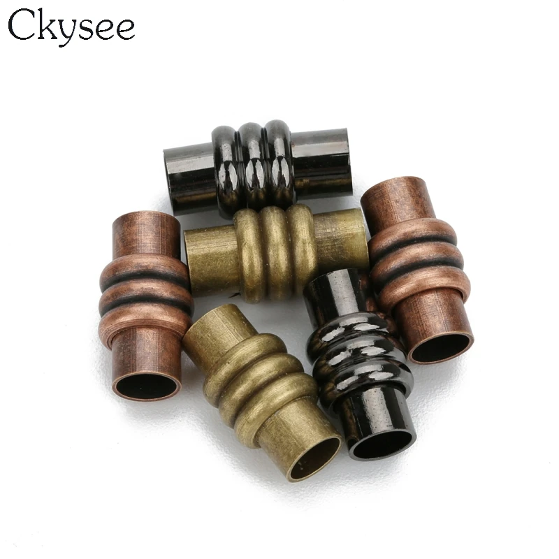 Ckysee 5 шт./лот Винтаж магнитные застежки 6 мм для браслет цепи античная
