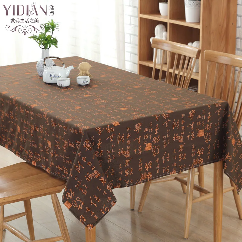 Слова печати Декоративная скатерть хлопок лен кружева на обеденный стол Обложка