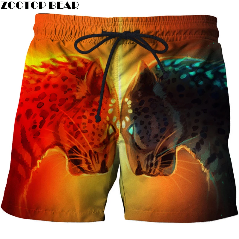 Новинка! мужские летние пляжные шорты Cheeta с 3D принтом дышащие быстросохнущие