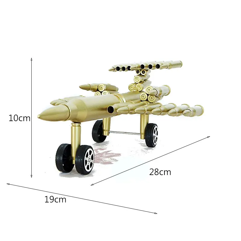 

1PC Metal Bullet Shape Airplane Model Decoration Household Accessories Modern Kids Friends Gift Bedroom Living Room