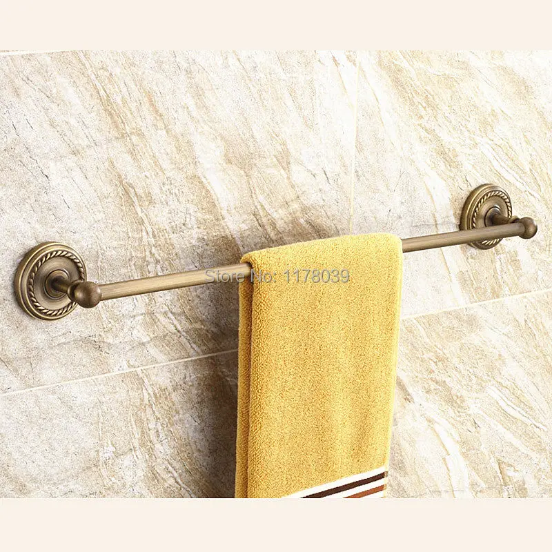 Полностью медная Антикварная вешалка для полотенец латунные Ретро полки ванной
