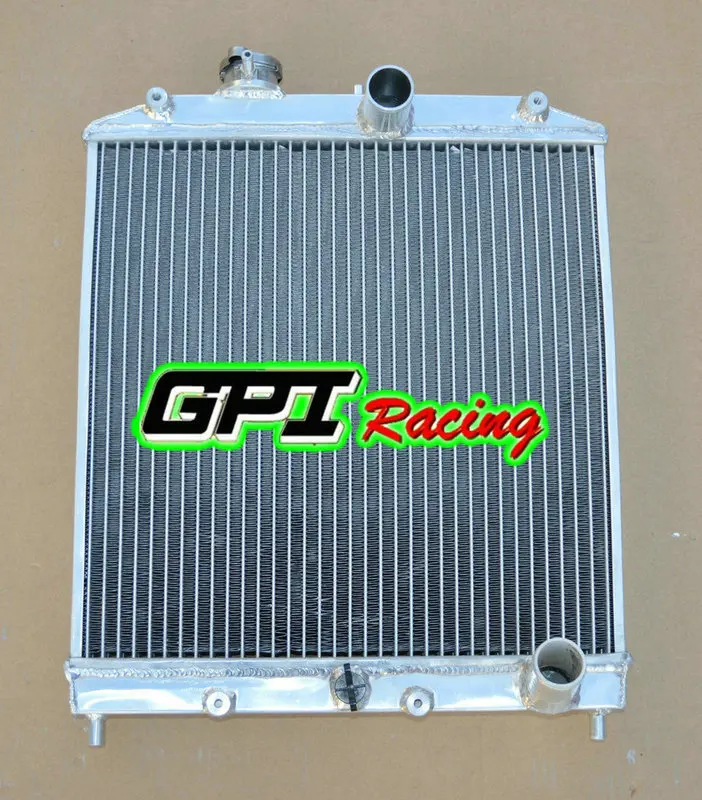 2 ROW 32MM IN/OUT PIPE Aluminum Radiator + shroud fan 92-00 for Honda Civic EK EG D15 D16 B16 B18 | Автомобили и мотоциклы