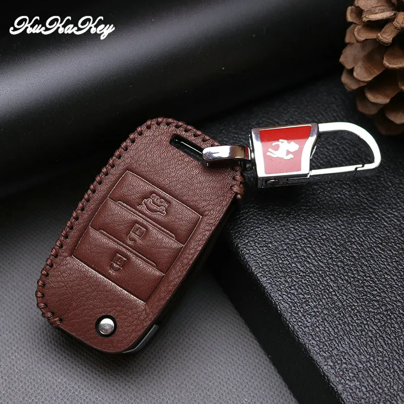 Kukakey кожа для KIA K2 K5 складной удаленный случае ключ Ключи Чехол Держатель Брелок