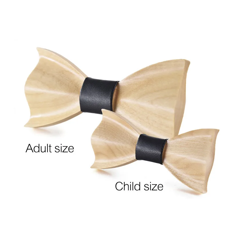

Children 3D Handmade Wooden Bow Tie Boys and Girls Dress Shirts Suits Bow Tie Children Boys and Girls Wooden Decorative