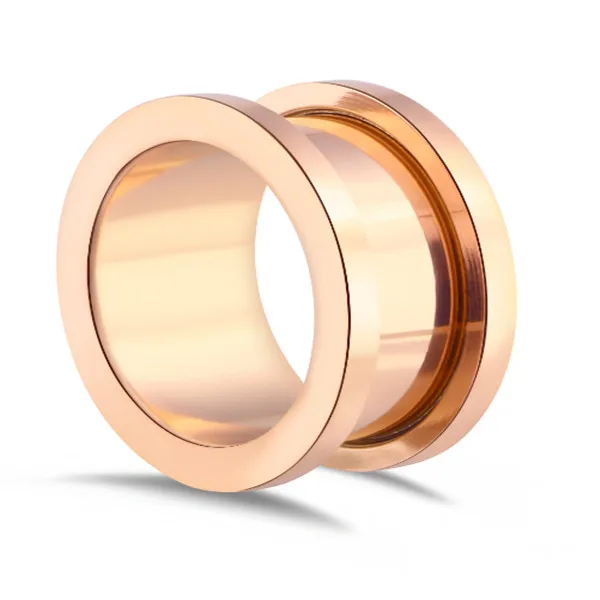 NO.15-rose gold JUNLOWPY, Эспандер для ушей из нержавеющей стали, растяжки, серьги, заглушка, измерители, тоннель, ушко, пирсинг, ювелирные изделия, 2 шт., 2-20 мм - Окраска металла: NO.15-rose gold