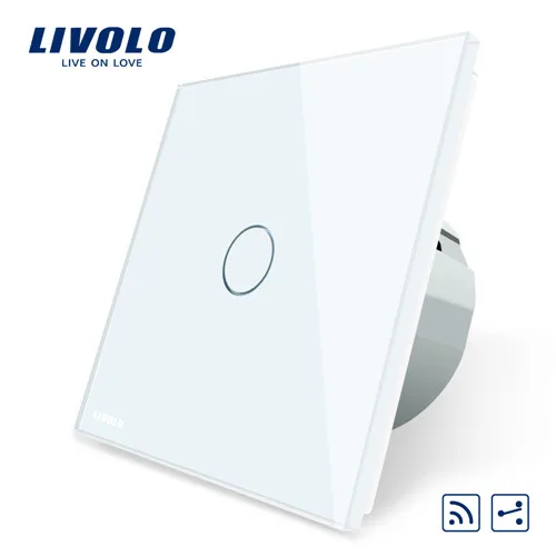 2Ways Remote Livolo Роскошный настенный сенсорный выключатель, выключатель света, выключатель питания, Хрустальное стекло, розетка, многофункциональные розетки, свободный выбор - Цвет: 2Ways Remote