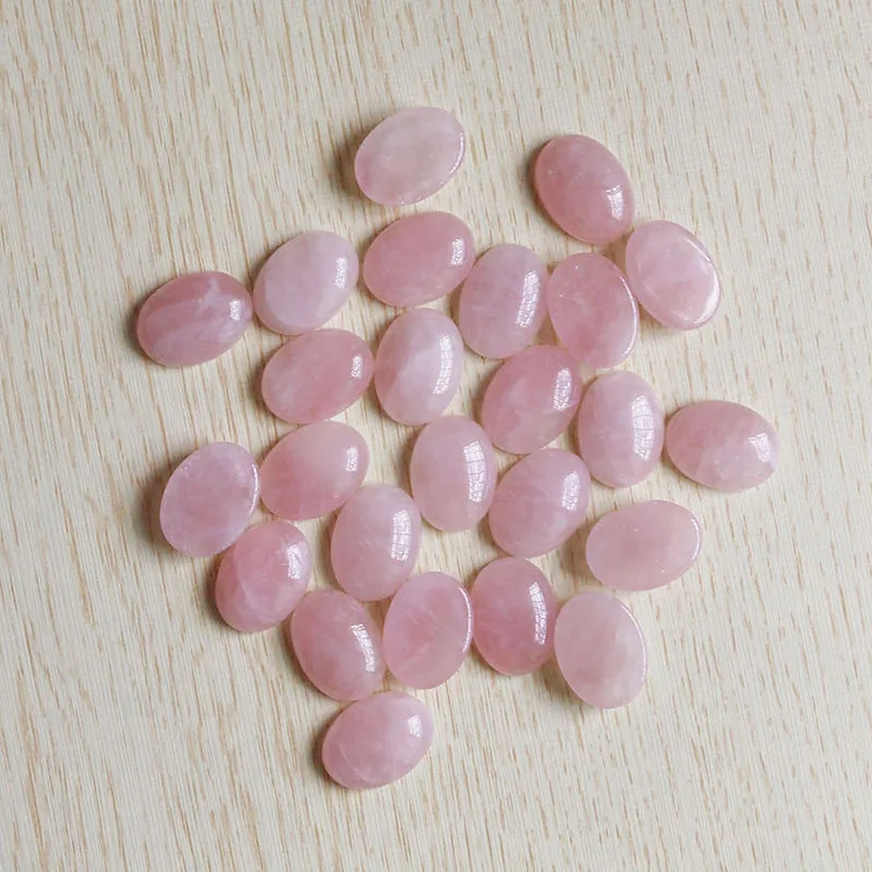

Free Shipping 15x20mm Wholesale 30pcs Natural Rose Quartz Charms Stone Oval CAB CABOCHON Teardrop Beads For Jewelry Making