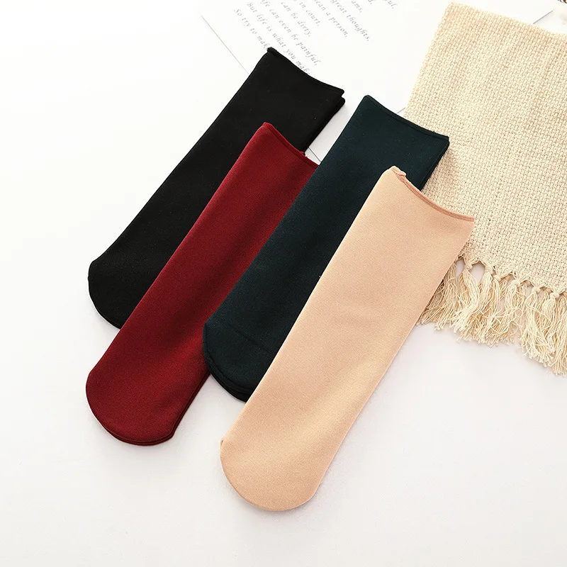 Осенне зимние носки женские теплые меховые шерстяные дамские для женщин женская