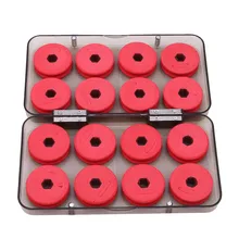 Tabla de bobinado de espuma de 8/16 piezas, carretes de bobina de eje de línea de pesca, caja de aparejos, líneas rojas