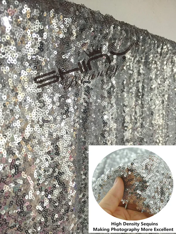 Горячее предложение! Распродажа! Может быть настроен 10FTX10FT Серебряный Блестящий Свадебный фон с блестками фото занавеска, свадебное фото Booth-0925k