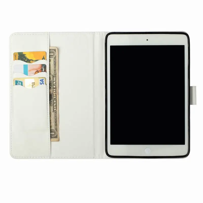 Модный чехол кошелек с рисунком флип для iPad Mini 1 2 3 4 5 ультратонкий умный iPadmini