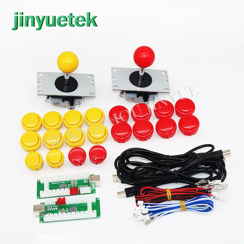 DIY аркадный комплект для 2 плееров USB к JAMMA джойстик кнопочный переключатель
