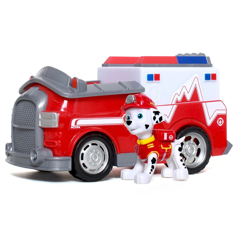 Paw Patrol собака Щенячий патруль автомобиль Patrulla фигурки Чейз Marshall Райдер литье под