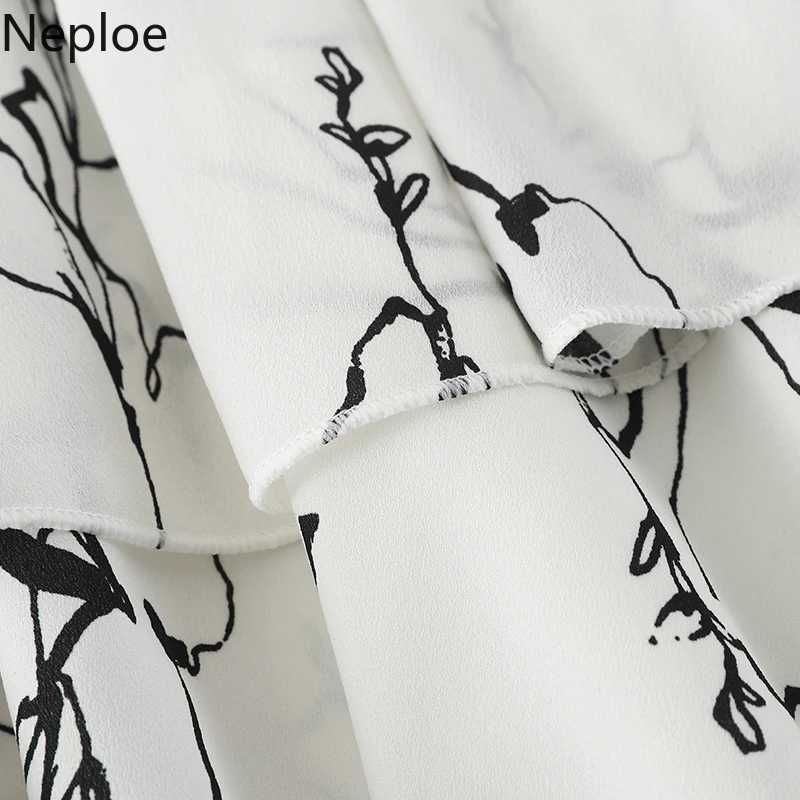 Neploe женское платье с принтом Лето 2019 новое v-образным вырезом на бретельках Vestidos